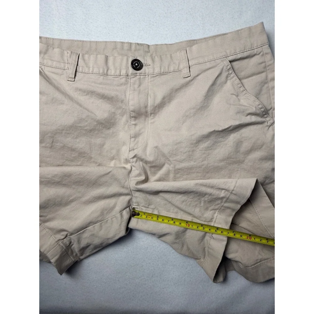 Chubbies Originals Khaki Tan Chino Shorts Mens 36 7 Inch Inseam Cotton Twill